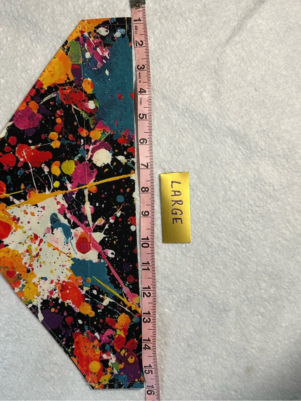 Handmade Critter Cape Bandana Paint Splash - Black Multi